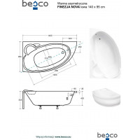 Asymetrická vana FINEZJA NOVA