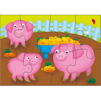 GALT Puzzle Domácí zvířátka 4v1 (4,6,8,12 dílků)