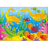 GALT Puzzle V zemi dinosaurů 4v1 (12,16,20,24 dílků)