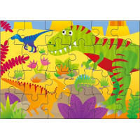 GALT Puzzle V zemi dinosaurů 4v1 (12,16,20,24 dílků)