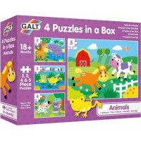 GALT Puzzle Zvířátka 4v1 (2,3,4,5 dílků)