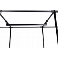 Textilní skříň Mira s 10 policemi MIRA MAXI - černobílá