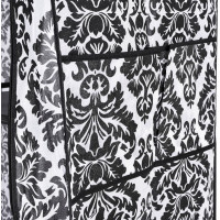 Textilní skříň Mira s 10 policemi MIRA MAXI - černobílá