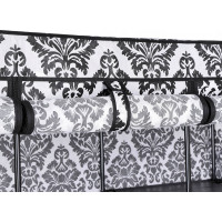 Textilní skříň Mira s 10 policemi MIRA MAXI - černobílá