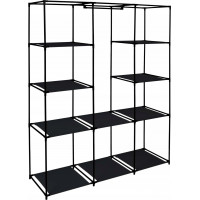 Textilní skříň Mira s 10 policemi MIRA MAXI - černobílá