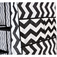 Textilní skříň Mira s 10 policemi MIRA MAXI - zebra