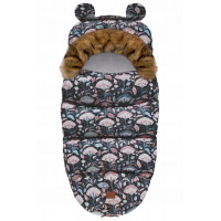 Fusak do kočárku TEDDY PRO - tajemná zahrada - černý