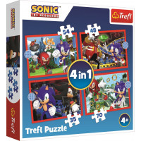 TREFL Puzzle Sonic: Dobrodružná jízda 4v1 (35,48,54,70 dílků)