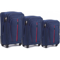 Moderní cestovní tašky STRIPE 4 - set S+M+L - tmavě modré