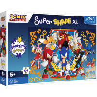 TREFL Puzzle Super Shape XL Svět ježka Sonica 104 dílků