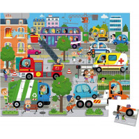 JANOD Puzzle v kufříku Město 36 dílků