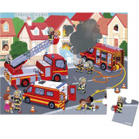 JANOD Puzzle v kufříku Požárníci 24 dílků