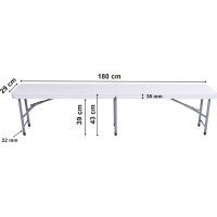 Cateringová skládací lavice 180 cm