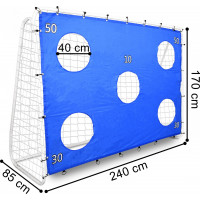 Fotbalová branka s terčem OLSEN 240 cm