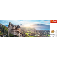 TREFL Panoramatické puzzle Hrad Menthon, Francie 1000 dílků