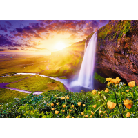 TREFL Puzzle UFT Romantic Sunset: Seljalandsfoss vodopády, Island 1000 dílků