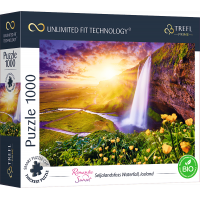 TREFL Puzzle UFT Romantic Sunset: Seljalandsfoss vodopády, Island 1000 dílků