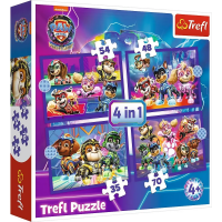 TREFL Puzzle Tlapková patrola: Hrdinové 4v1 (35,48,54,70 dílků)