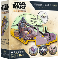 TREFL Wood Craft Origin puzzle The Mandalorian: Setkání 160 dílků