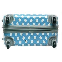 Moderní cestovní kufry PUNTÍKY - modré
