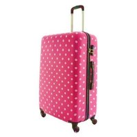 Moderní cestovní kufry PUNTÍKY - růžové