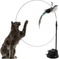Rybářský prut s přísavkou - interaktivní hračka pro kočky