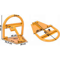 Skládací parkovací zábrana s klíčem 40 cm