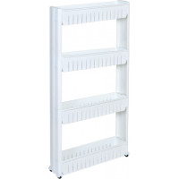 Bílý regál na kolečkách OSMERA