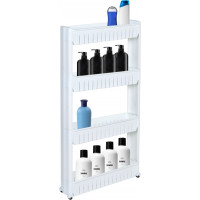 Bílý regál na kolečkách OSMERA