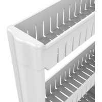 Bílý regál na kolečkách OSMERA