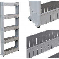 Šedý regál na kolečkách UWINA