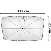 Sluneční clona na přední sklo UV HELIOS 125 x 62 cm