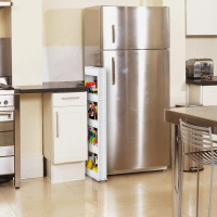 Šedý regál na kolečkách UWINA