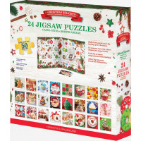 EUROGRAPHICS Puzzle Adventní kalendář: Vánoční dobroty 24x50 dílků