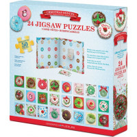 EUROGRAPHICS Puzzle Adventní kalendář: Vánoční donuty 24x50 dílků