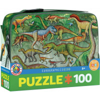 EUROGRAPHICS Puzzle ve svačinovém boxu Dinosauři 100 dílků