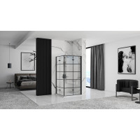Sprchový kout Rea MOLIER DOUBLE 100x110 cm s mřížkou - černý