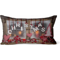 Vánoční LED povlak na polštář 50x30 cm - Chrismas