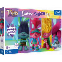 TREFL Puzzle Super Shape XL Trollové 3: Trollí hrátky 104 dílků