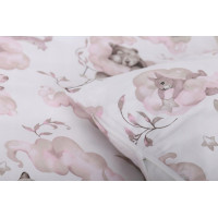 Dětské bavlněné povlečení do postýlky 120x90 cm BABYMAM PREMIUM - Medvíďata - růžové