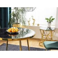 Konferenční stolek CLARK - zlatý/kouřové sklo