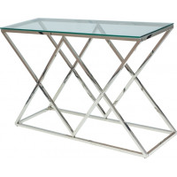 Konzolový stolek ZEGNA C - sklo/chrom
