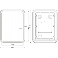 Zrcadlo 60x80 cm s LED osvětlením NAILA