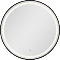 Zrcadlo 70x70 cm s LED osvětlením TANNA BLACK