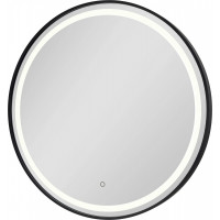 Zrcadlo 70x70 cm s LED osvětlením TANNA BLACK