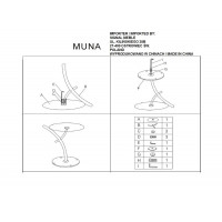 Konferenční stolek MUNA - sklo/chrom