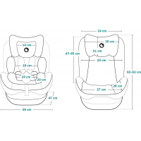 LIONELO Autosedačka Bastiaan Isofix 0-36 kg Pink Baby