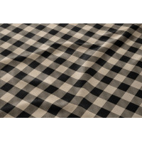 Deka RETRO Check 130x170 cm + polštář 40x40 cm - béžová/černá