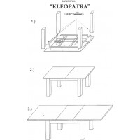 Stůl KLEOPATRA - výškově nastavitelný - dub lancelot/bílý