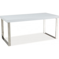 Konferenční stolek ROSA - bílý lesk/chrom